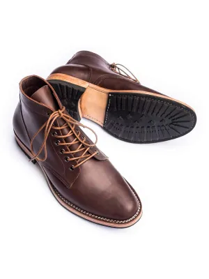 Santalum Plain Toe Service Boots Brown