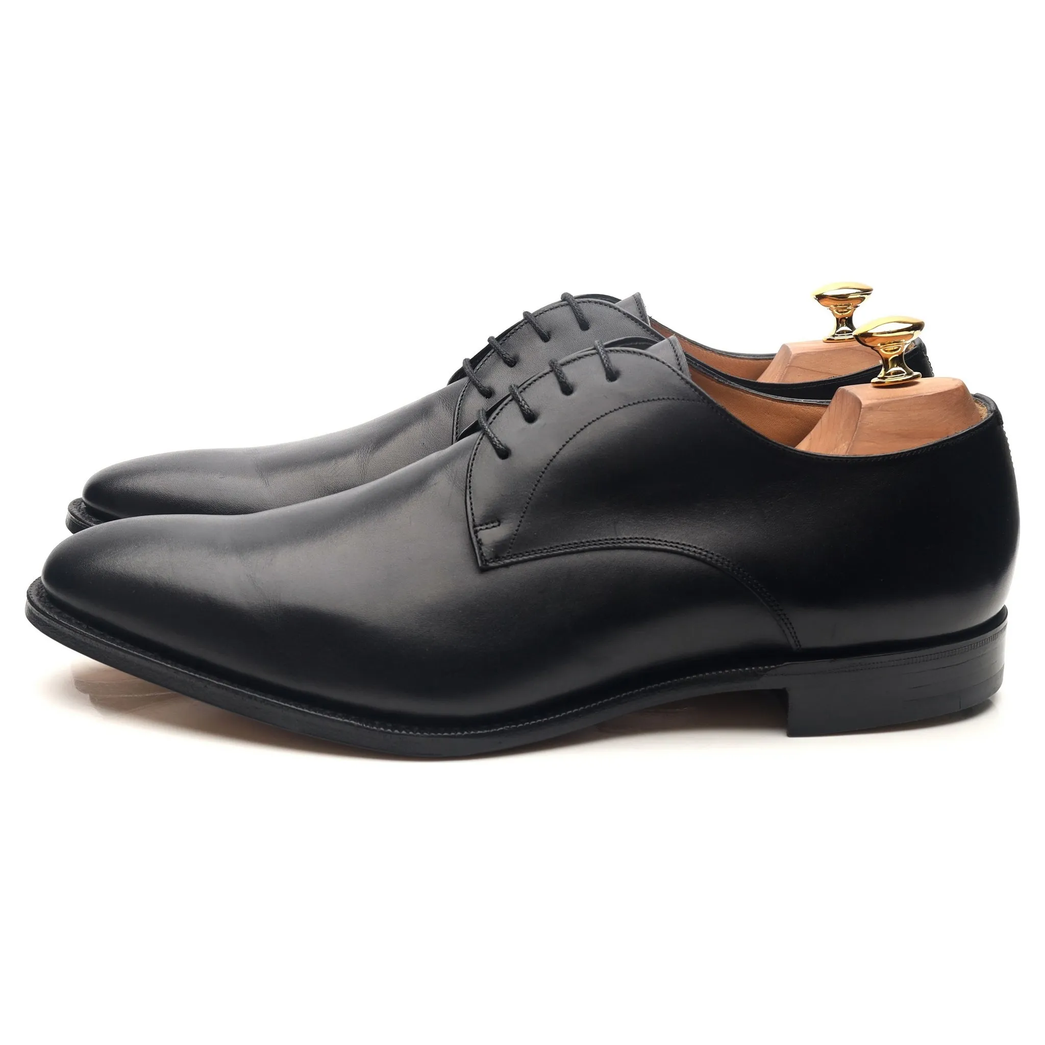 'Sawley' Black Leather Derby UK 10.5 G