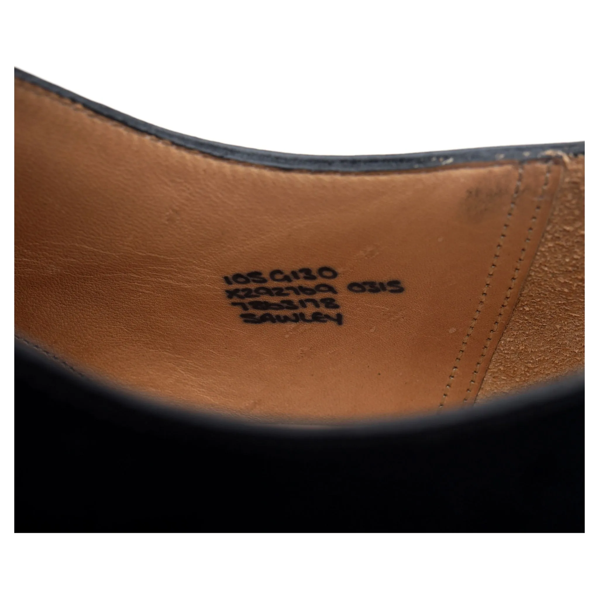 'Sawley' Black Leather Derby UK 10.5 G