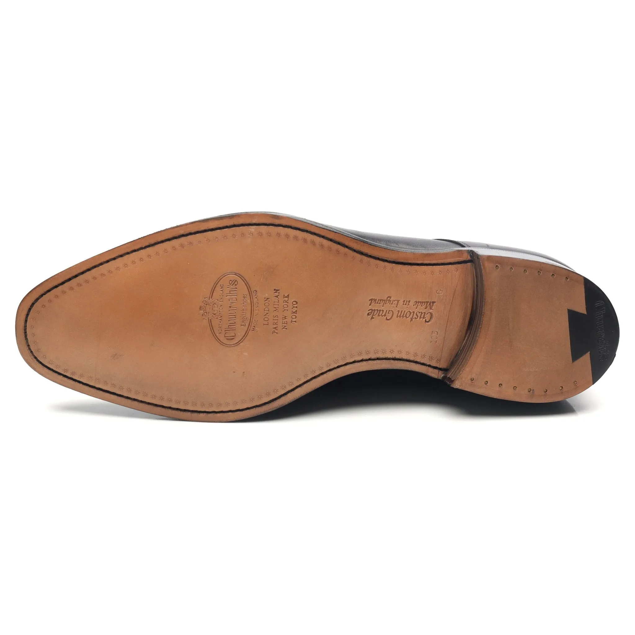 'Sawley' Black Leather Derby UK 10.5 G