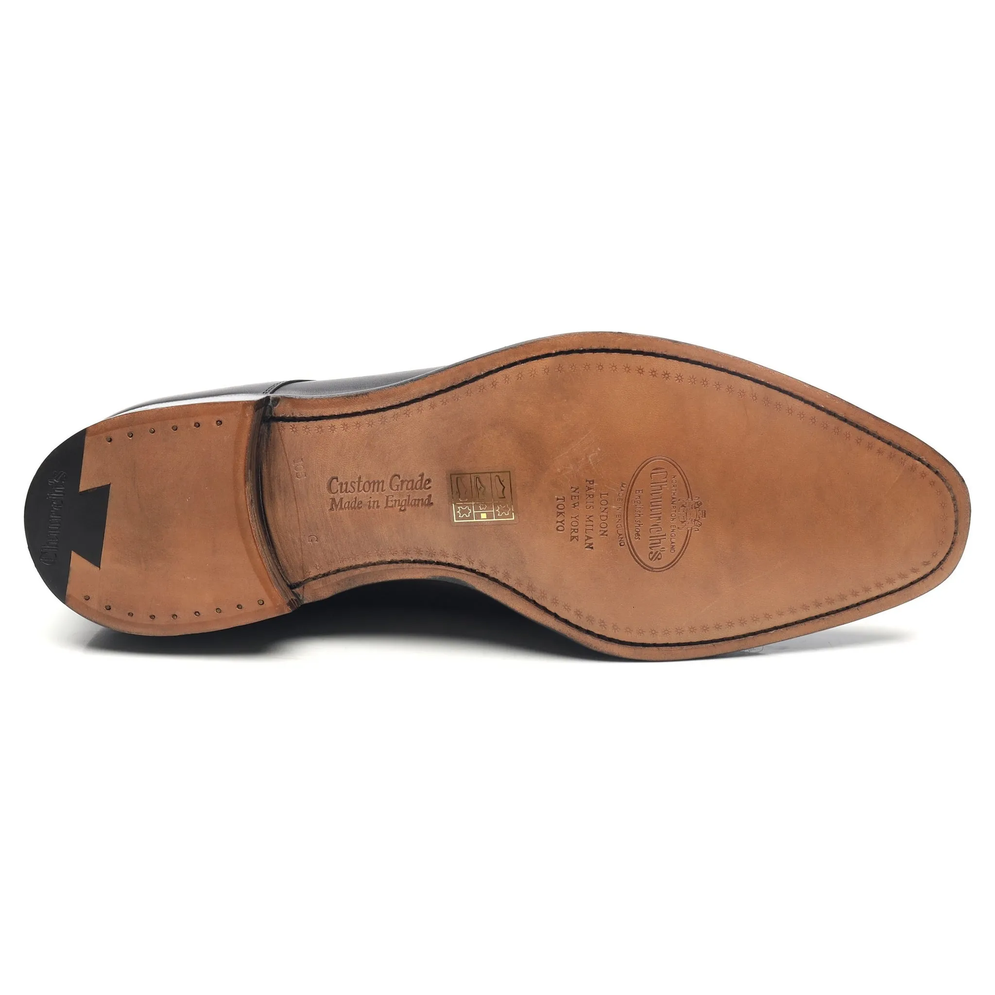 'Sawley' Black Leather Derby UK 10.5 G