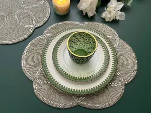 Scallop Diamond and Bead Placemat