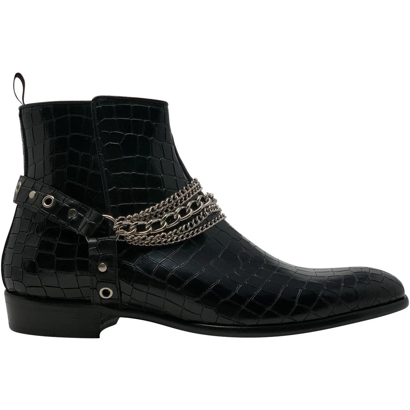 Second Sale: The Maldonado Boot in Embossed Croc Leather