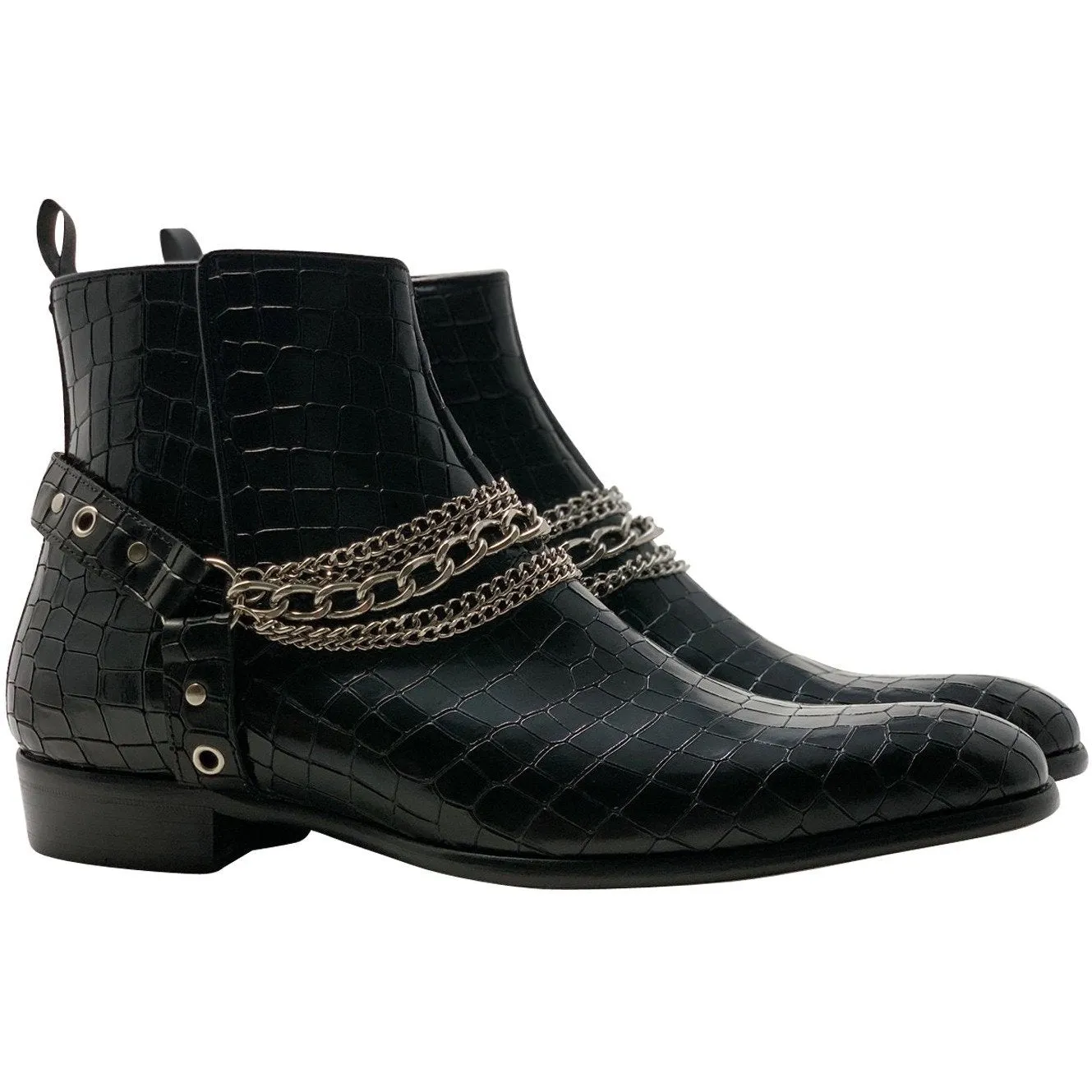Second Sale: The Maldonado Boot in Embossed Croc Leather