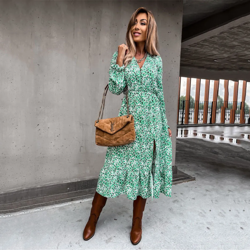 Serenity Ruffle Maxi Dress