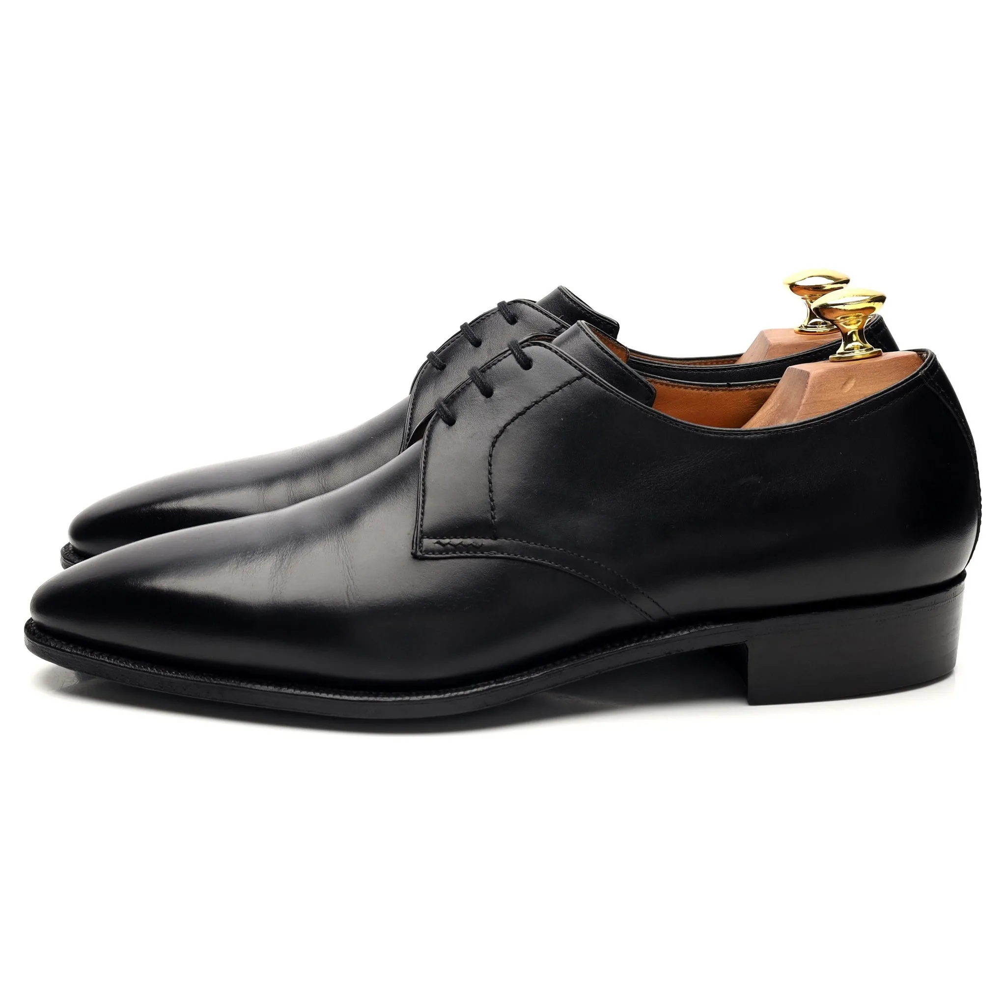 'Sergio' Black Leather Derby UK 8.5