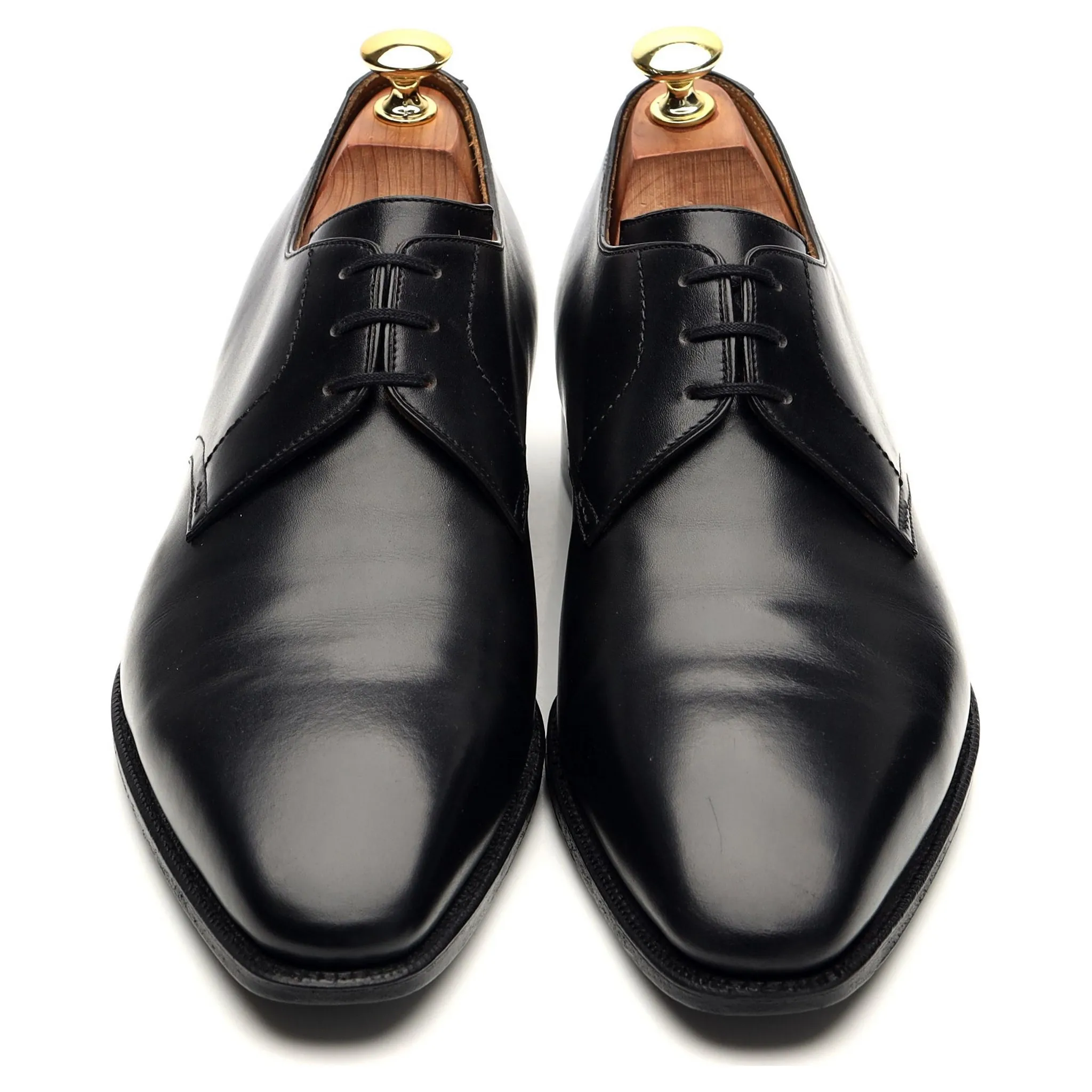 'Sergio' Black Leather Derby UK 8.5