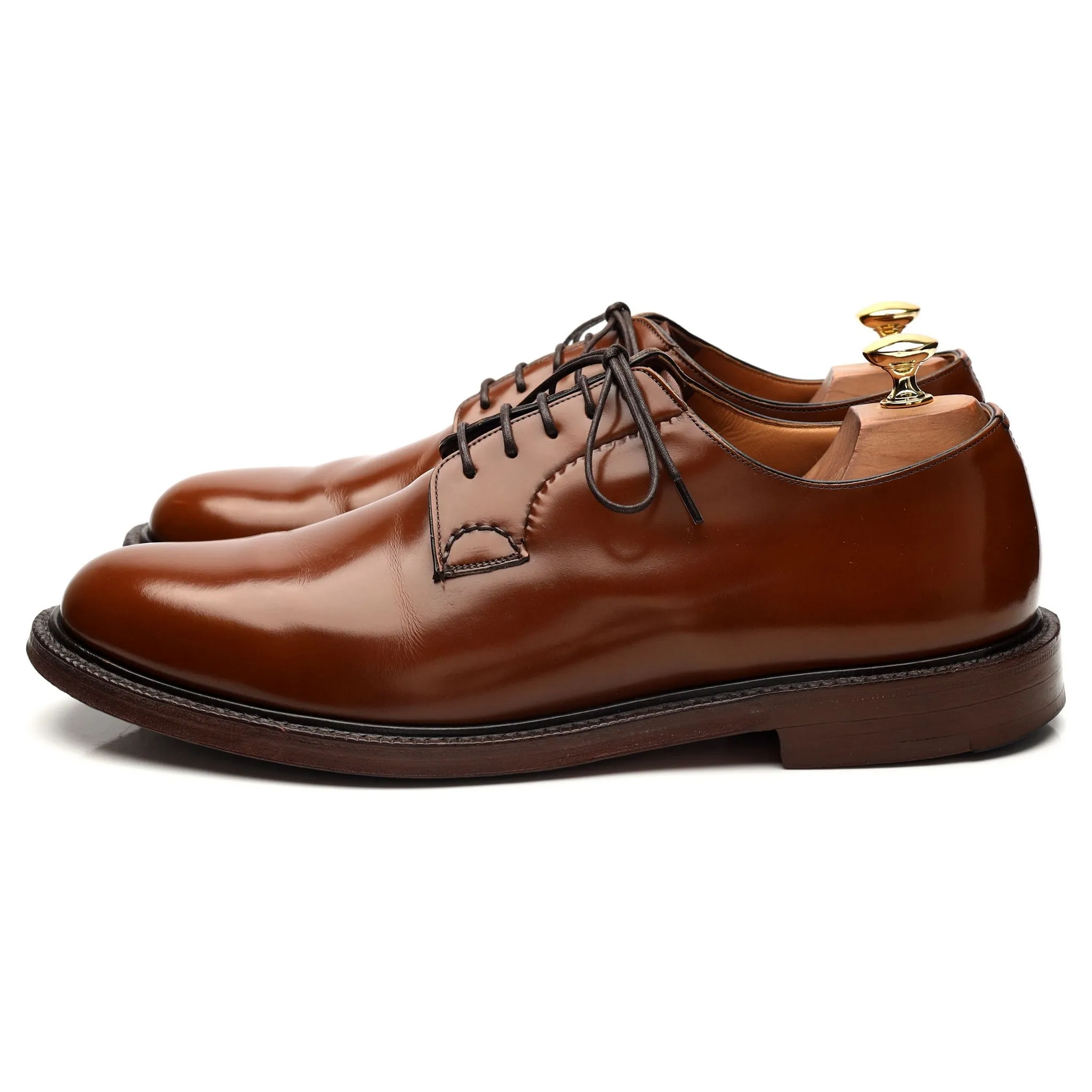 'Shannon' Tan Brown Leather Derby UK 10 F