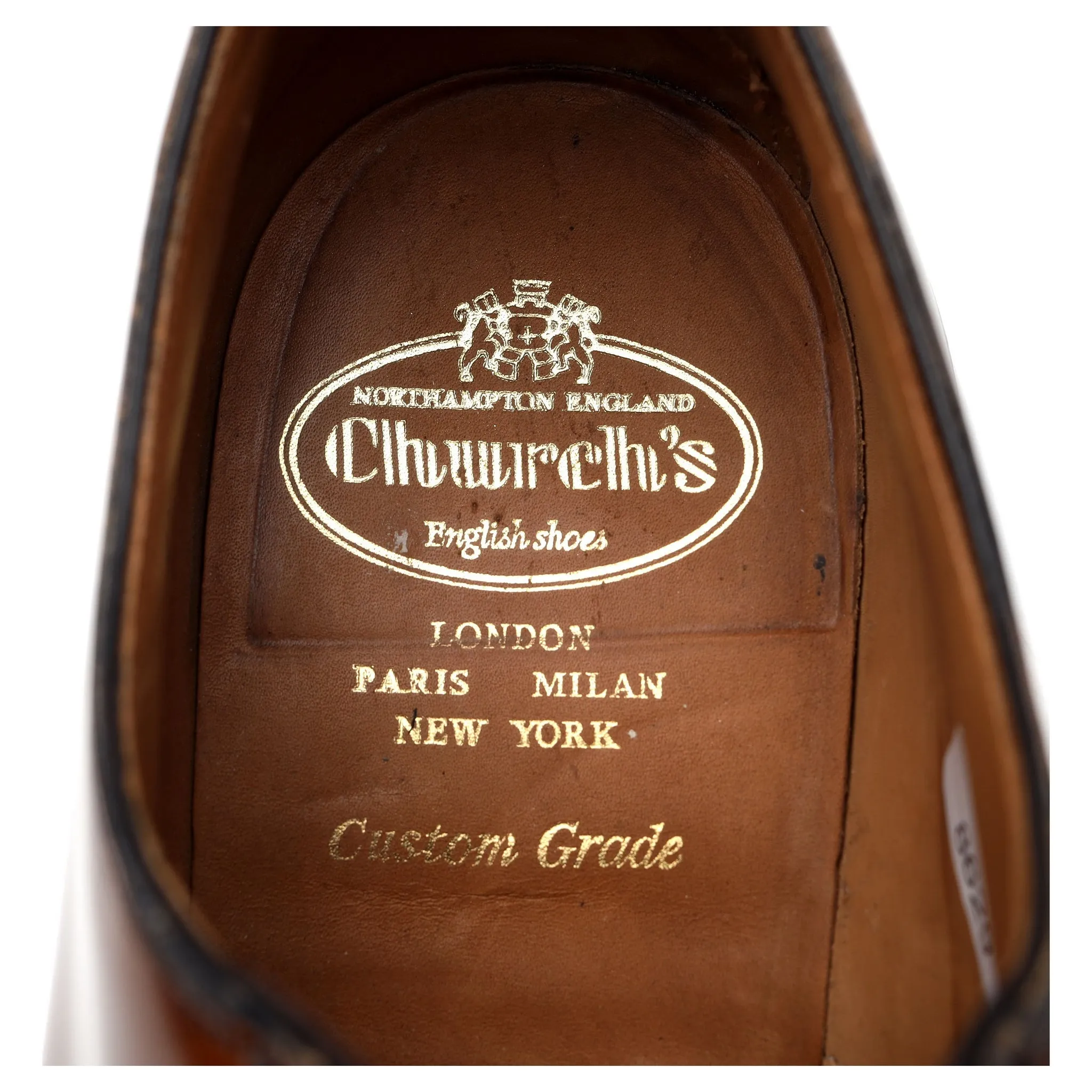 'Shannon' Tan Brown Leather Derby UK 10 F