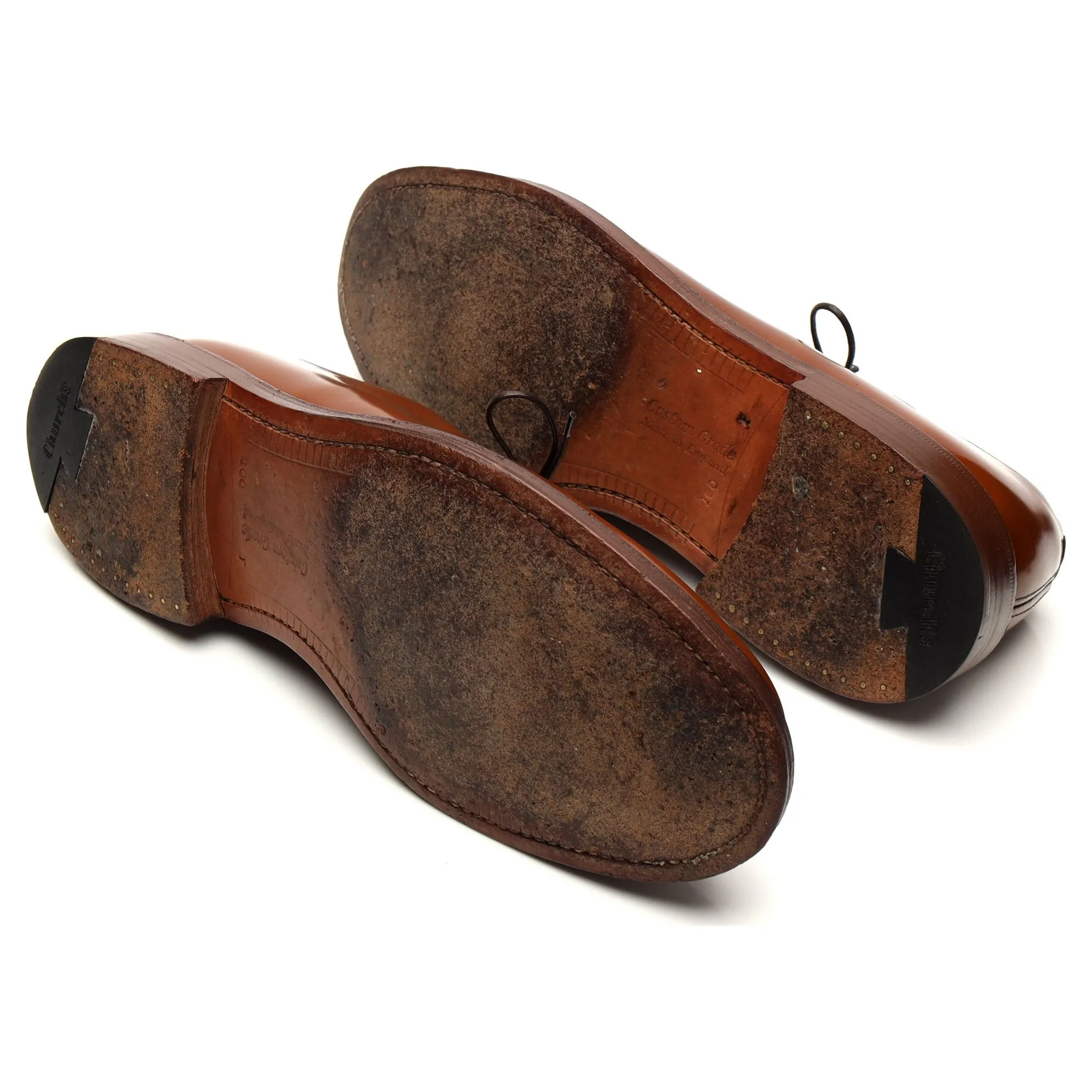 'Shannon' Tan Brown Leather Derby UK 10 F