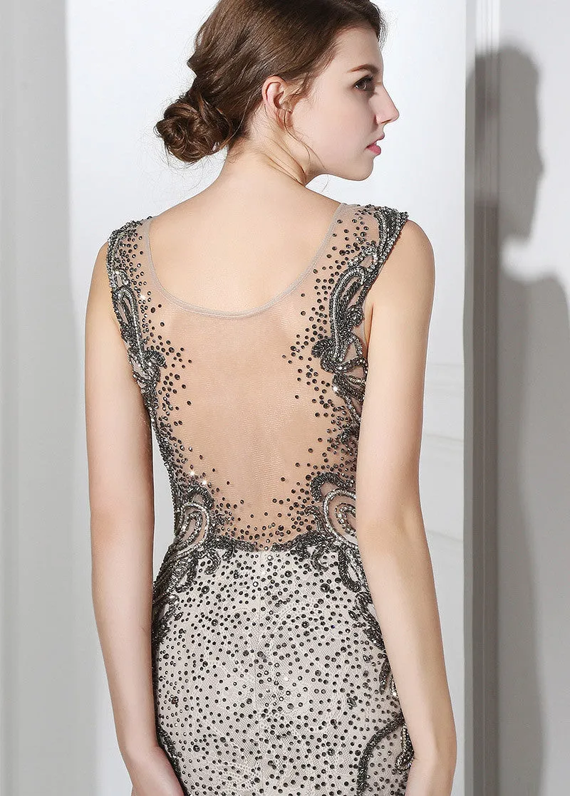Sheath Evening Dress Lace Appliques