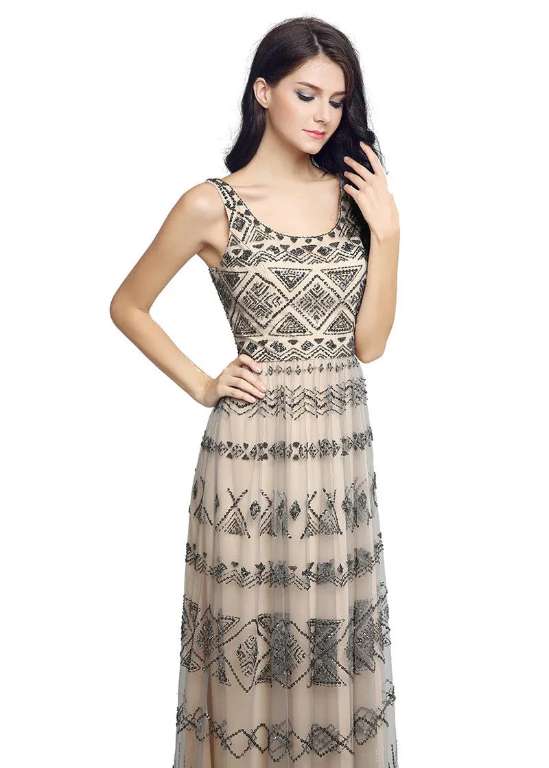 Shimmering Evening Dresses With Beadings