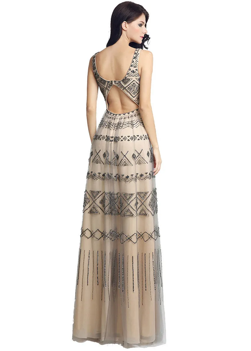 Shimmering Evening Dresses With Beadings