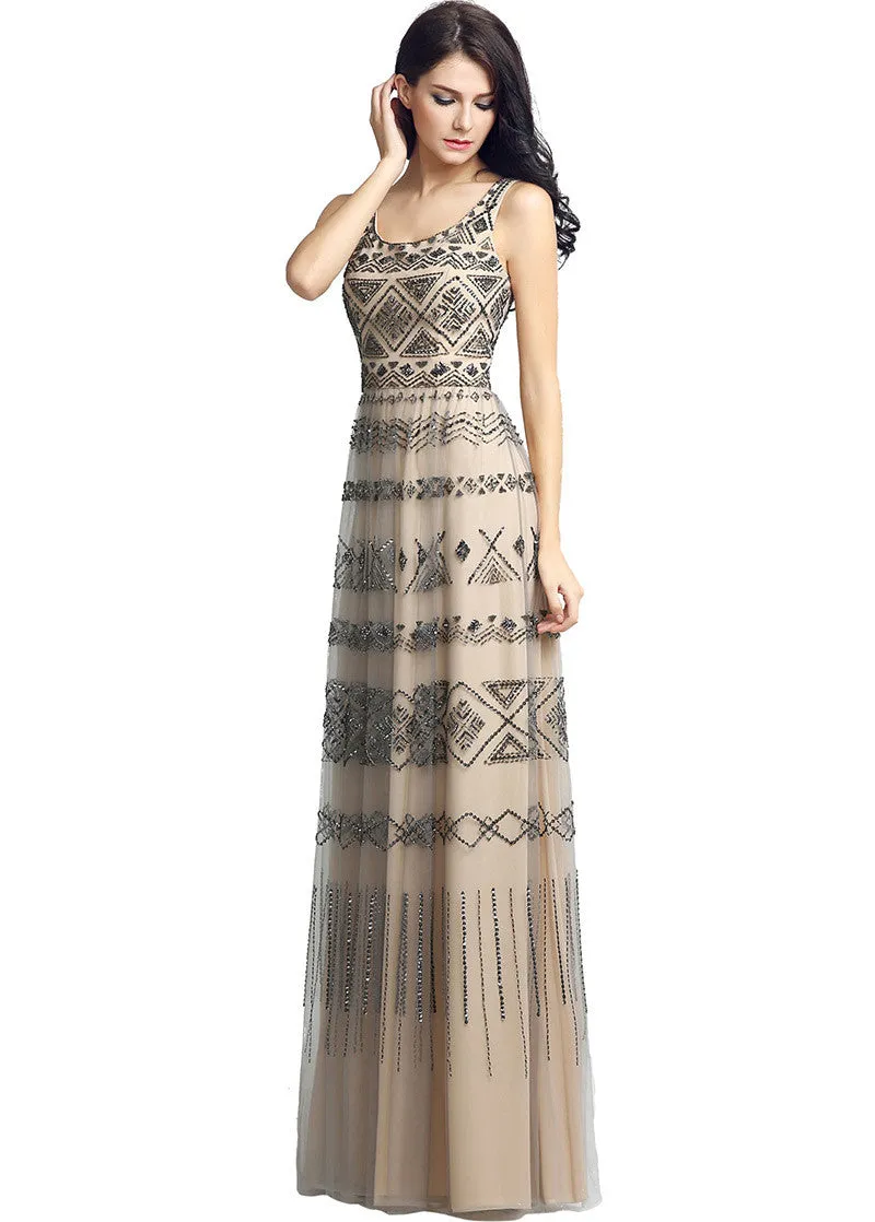Shimmering Evening Dresses With Beadings