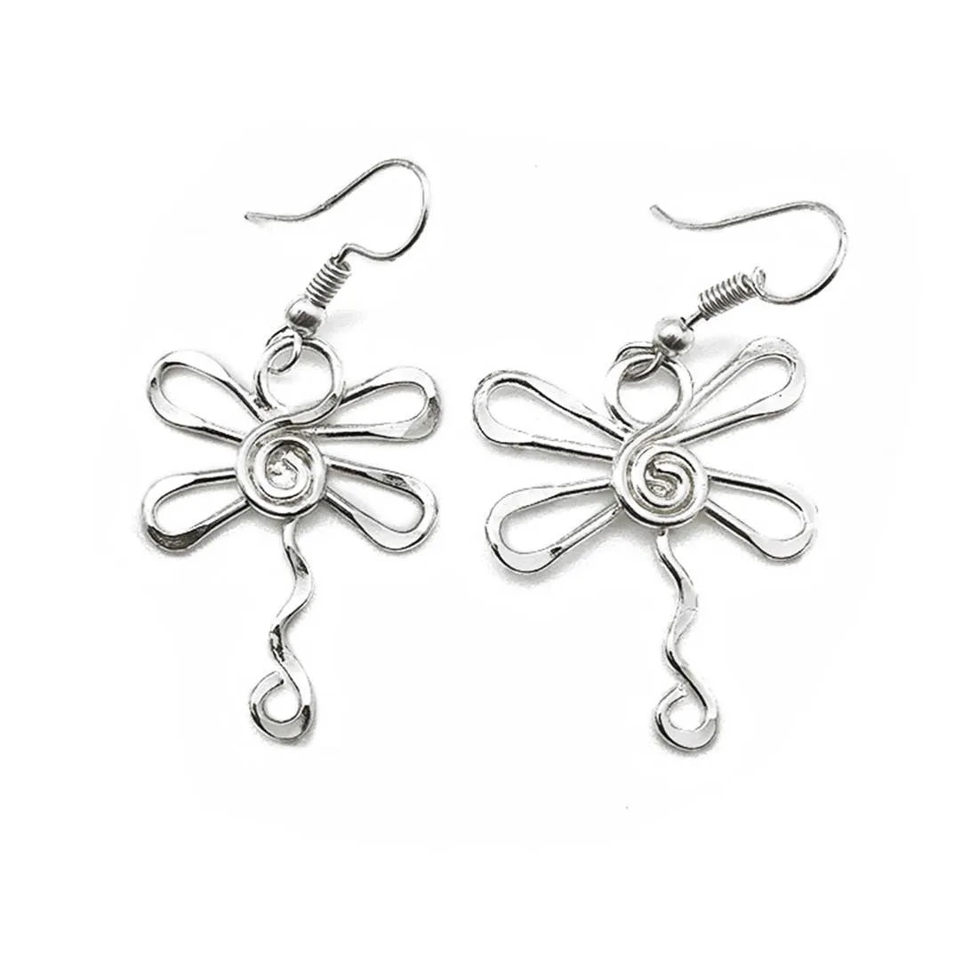 Silver Dragonfly Earrings