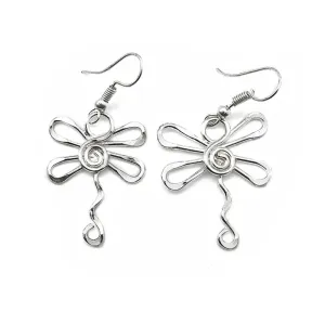 Silver Dragonfly Earrings