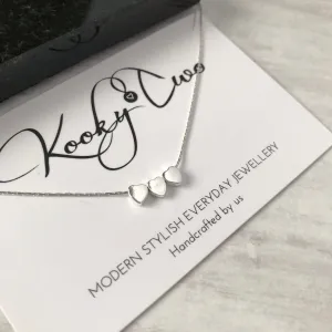 Silver Three Heart Necklace