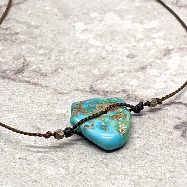 Simple Silk Turquoise Bracelet