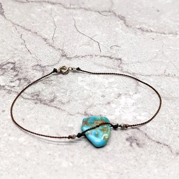Simple Silk Turquoise Bracelet