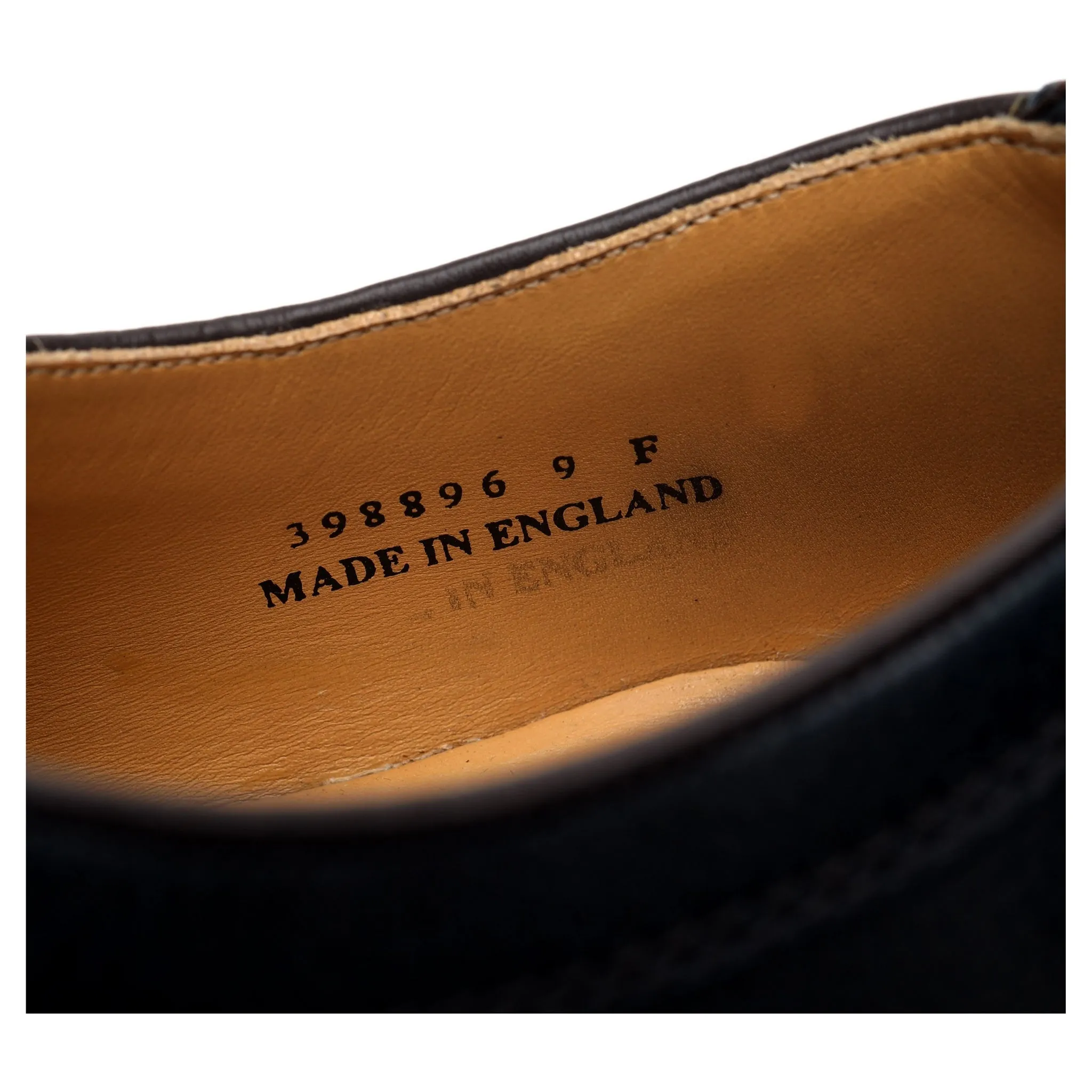 'Skye' Navy Blue Grain Leather Derby UK 9 F