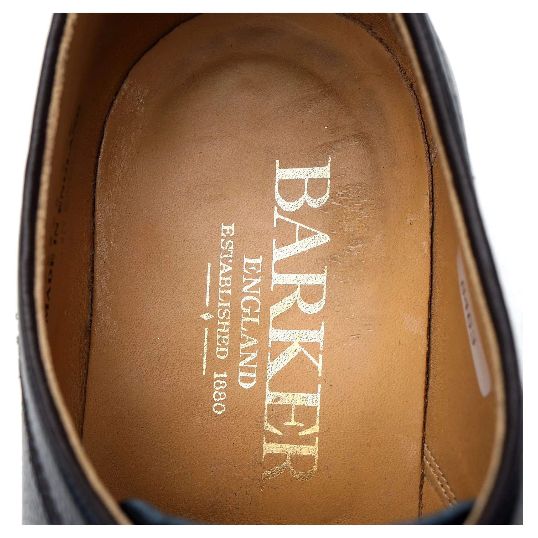 'Skye' Navy Blue Grain Leather Derby UK 9 F