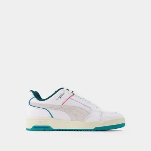 Slipstream Retro Sum in White and Blue Leather