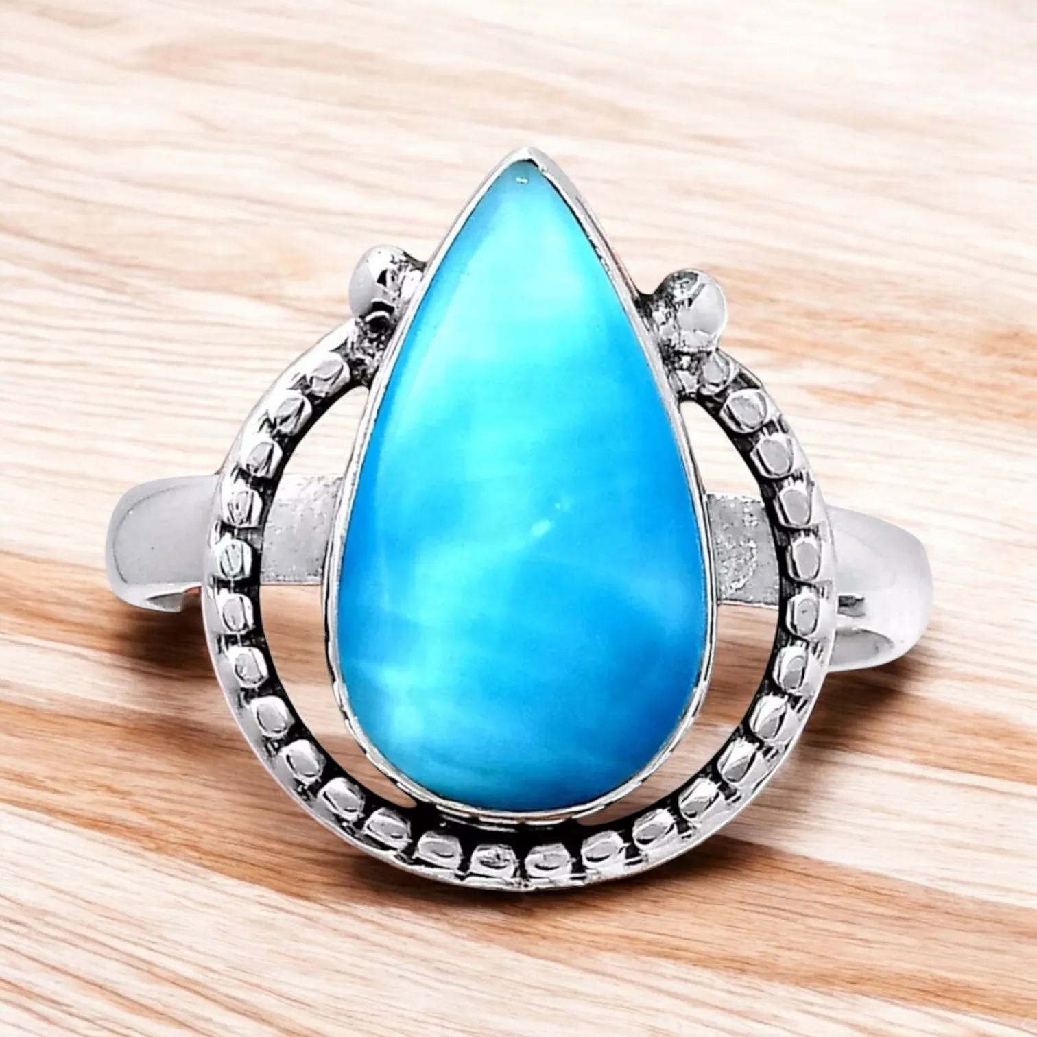 Smithsonite Solid 925 Sterling Silver Ring 9