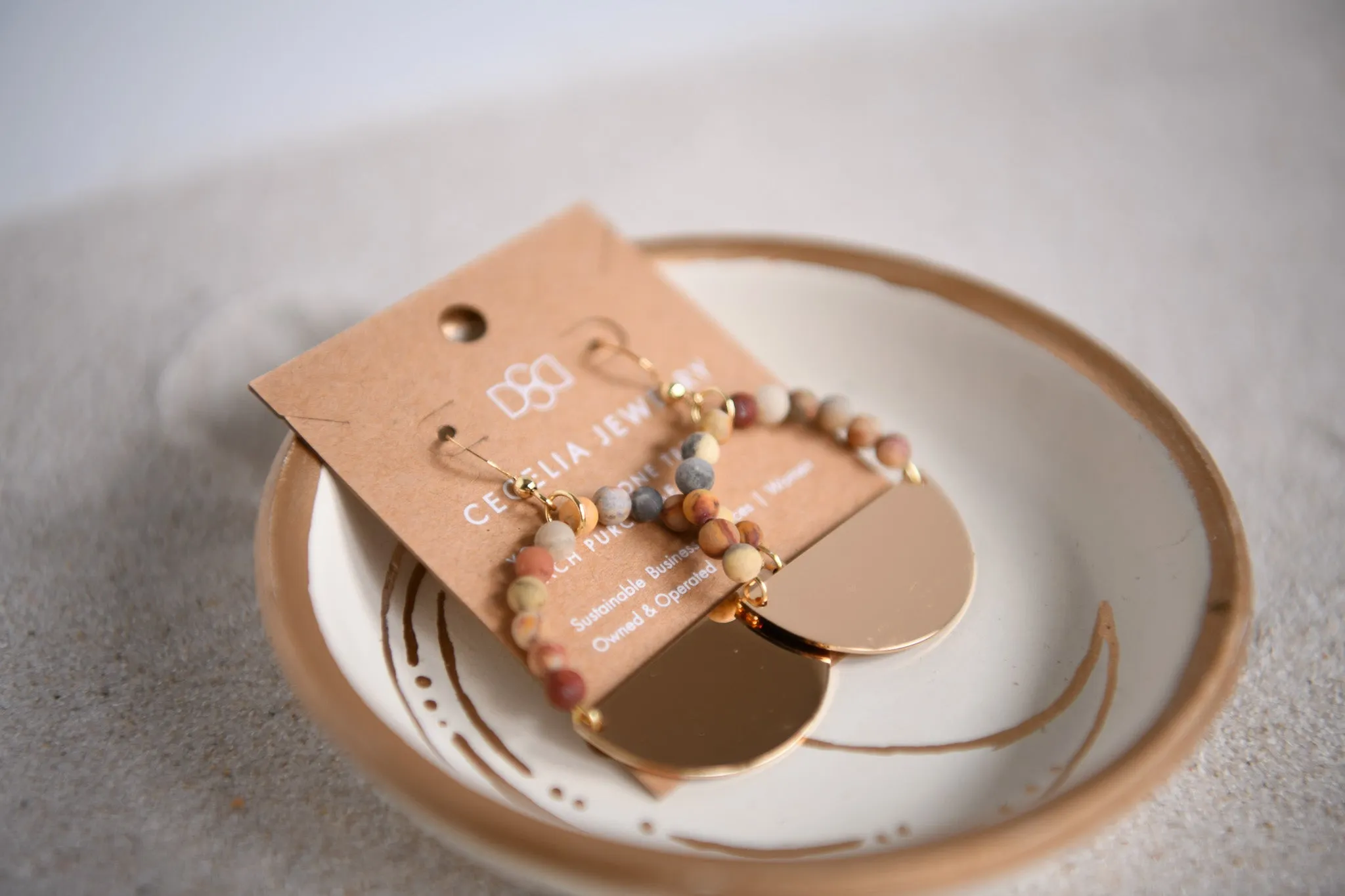 Soulshine Half Moon Gold-Plated Gemstone Hoop Earrings