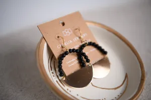 Soulshine Half Moon Gold-Plated Gemstone Hoop Earrings