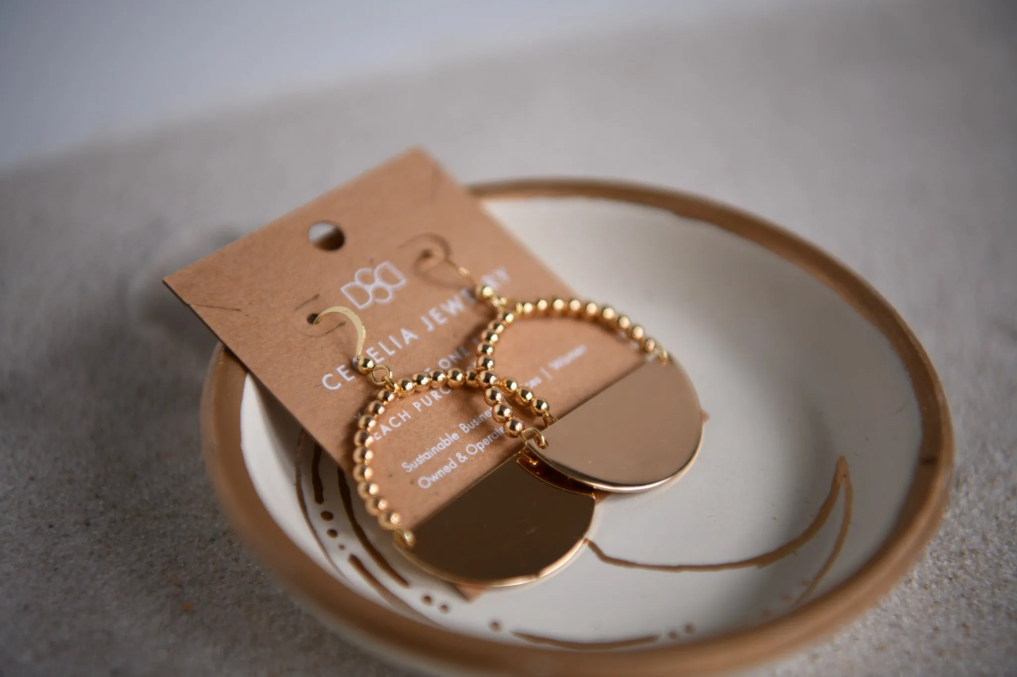 Soulshine Half Moon Gold-Plated Gemstone Hoop Earrings