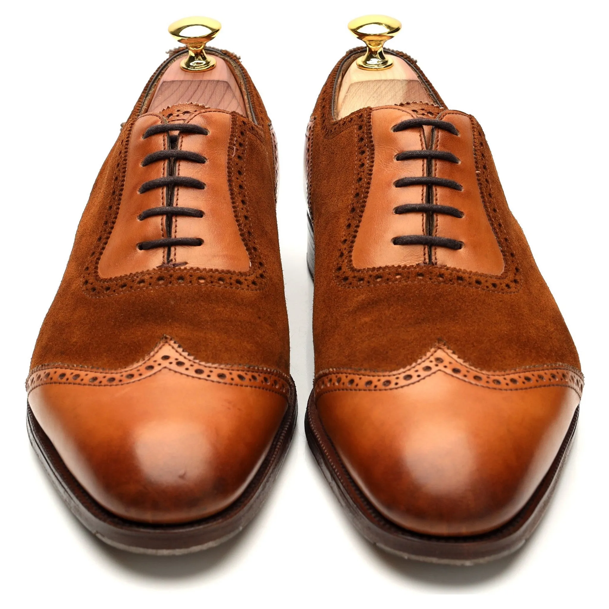 'Southwold' Tan Brown Leather / Suede Oxford UK 7 E