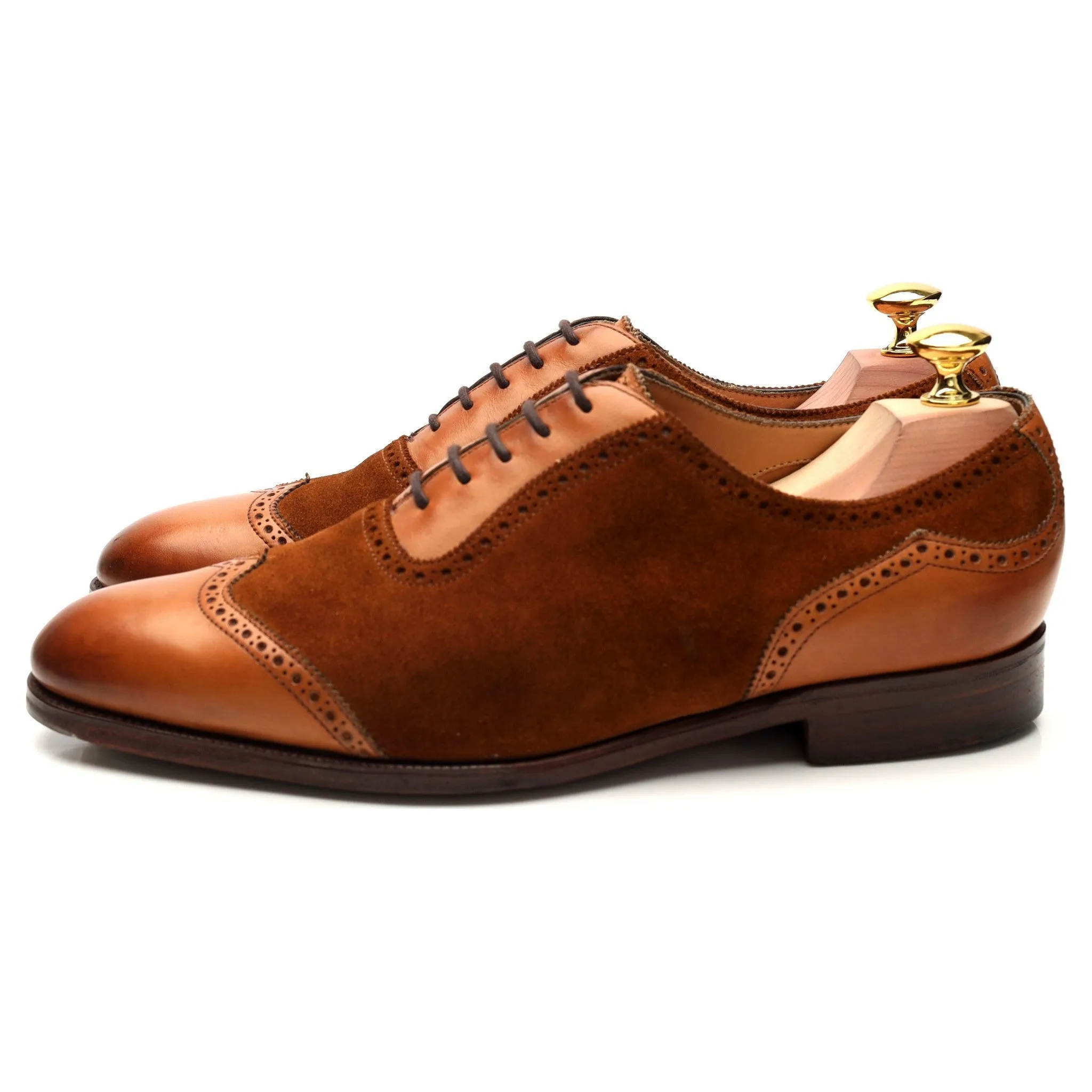 'Southwold' Tan Brown Leather / Suede Oxford UK 7 E