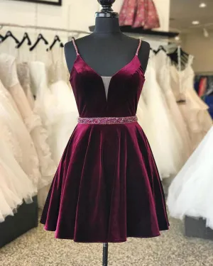 Spaghetti Strap Sleeveless Sweet Homecoming Dresses