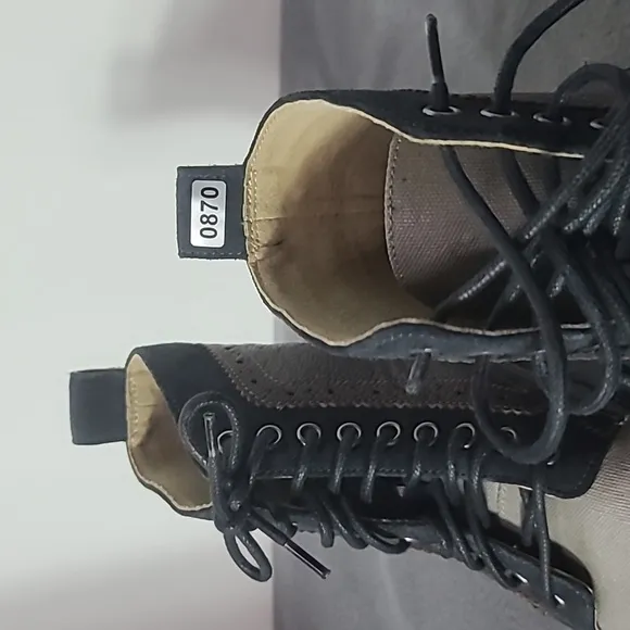 Stacy Adams FINNEGAN WINGTIP LACE UP BOOTS Navy Brown Leather Men’s Size 9.5