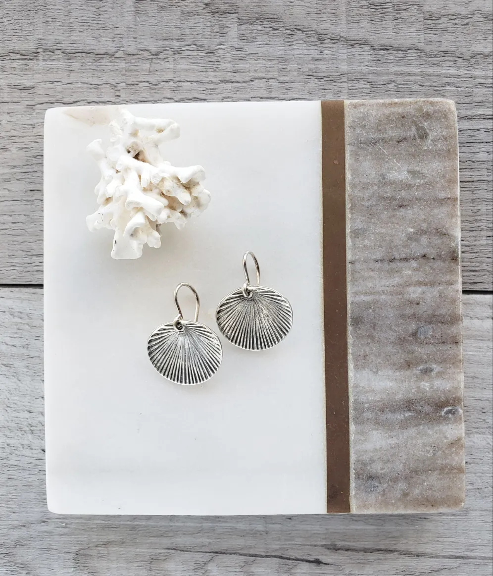 Sterling Silver Fan Earrings