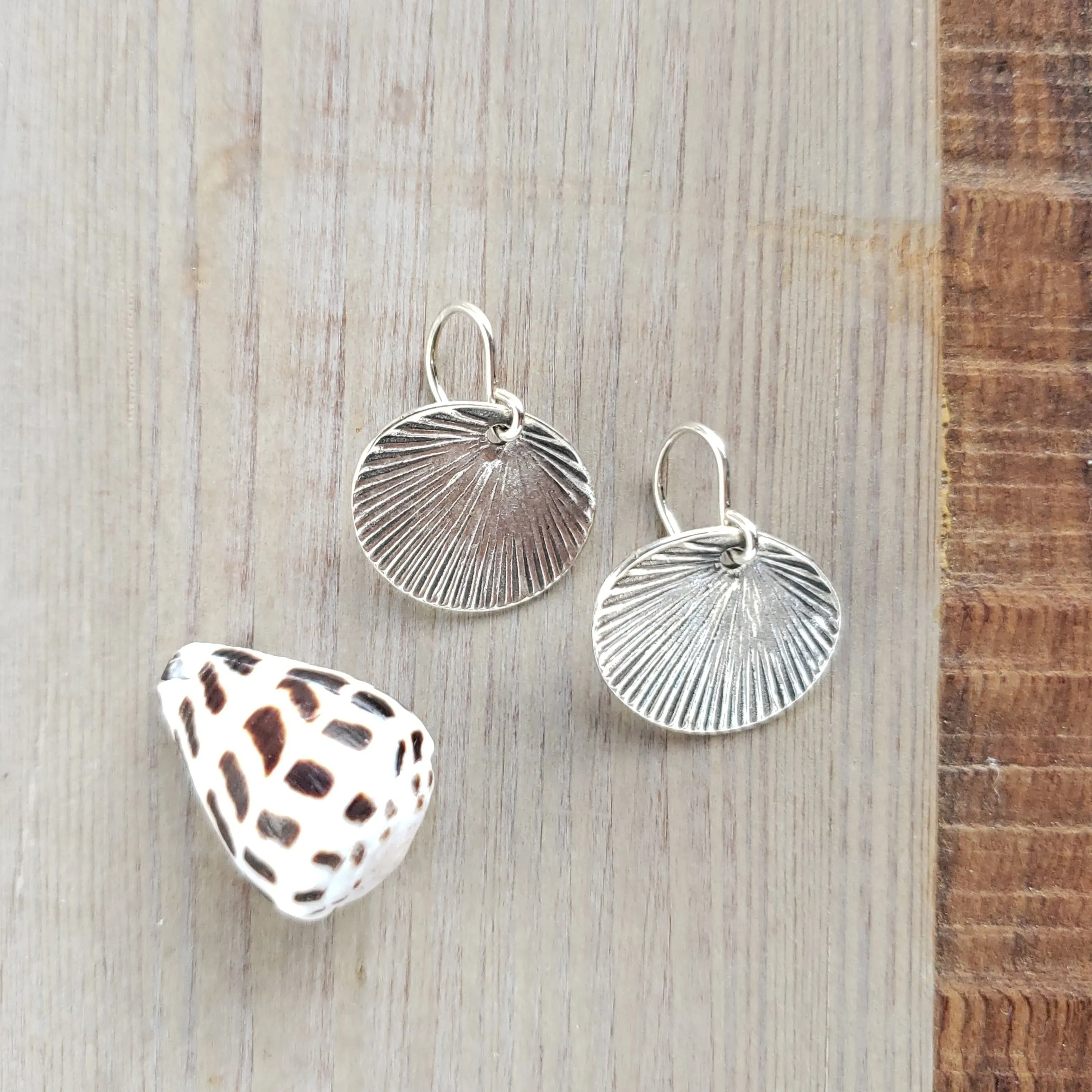 Sterling Silver Fan Earrings