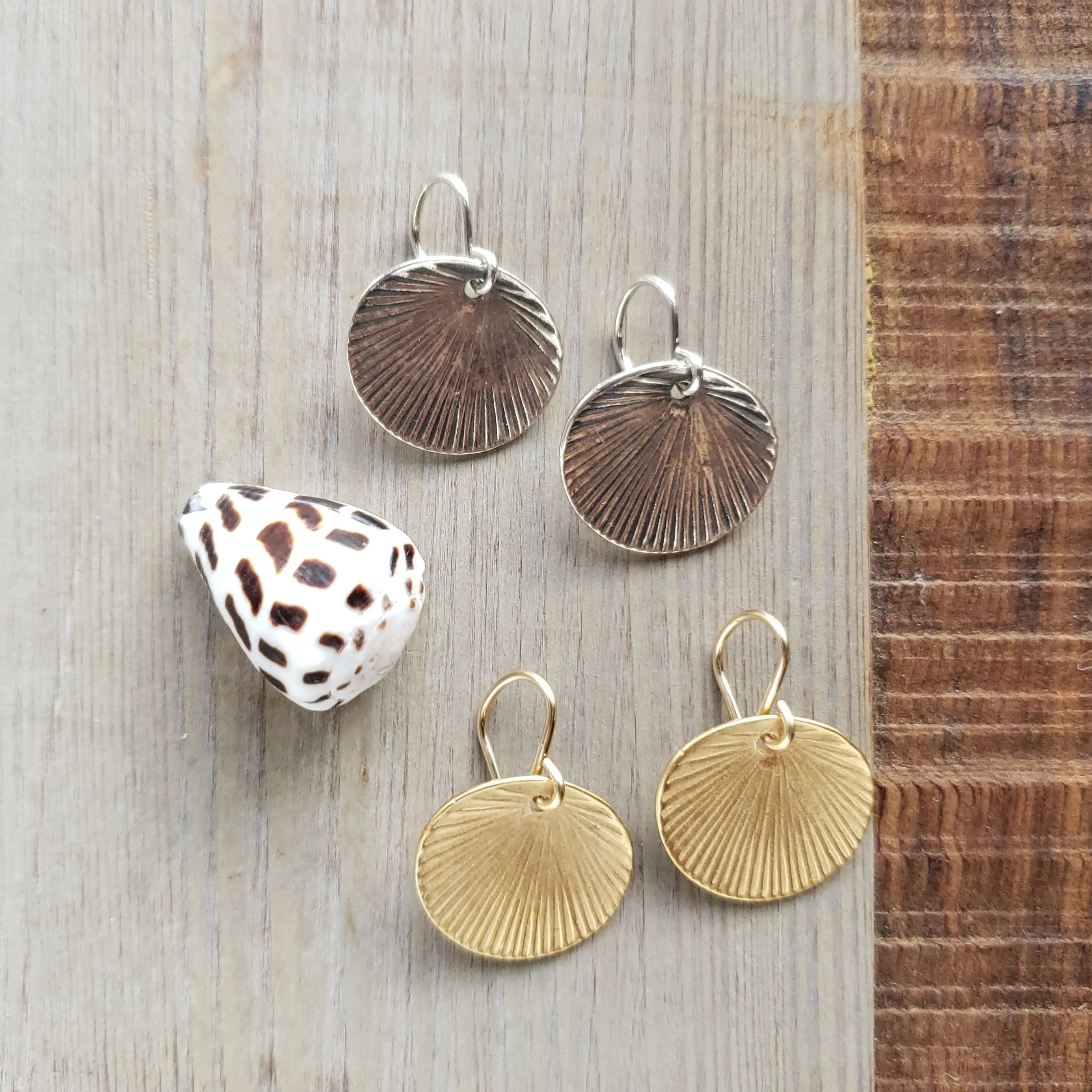 Sterling Silver Fan Earrings