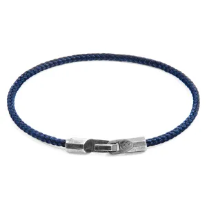 Sterling Silver Navy Cord Bracelet
