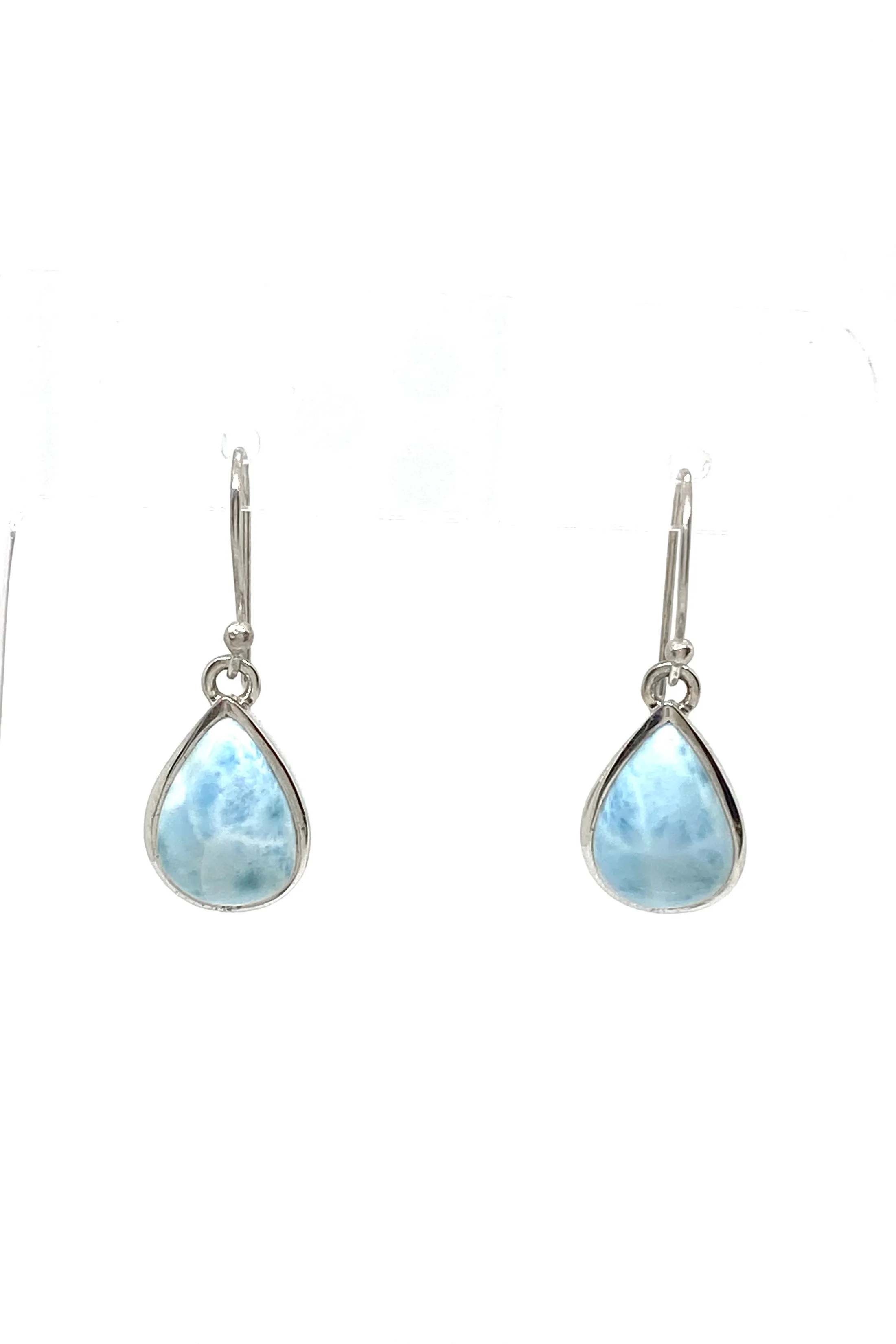 Sterling Silver Teardrop Larimar  Earrings