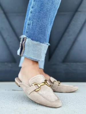 Steve Madden Fortunate Suede Loafers In Taupe