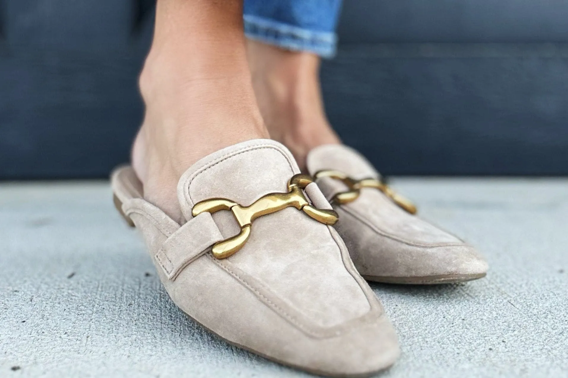 Steve Madden Fortunate Suede Loafers In Taupe