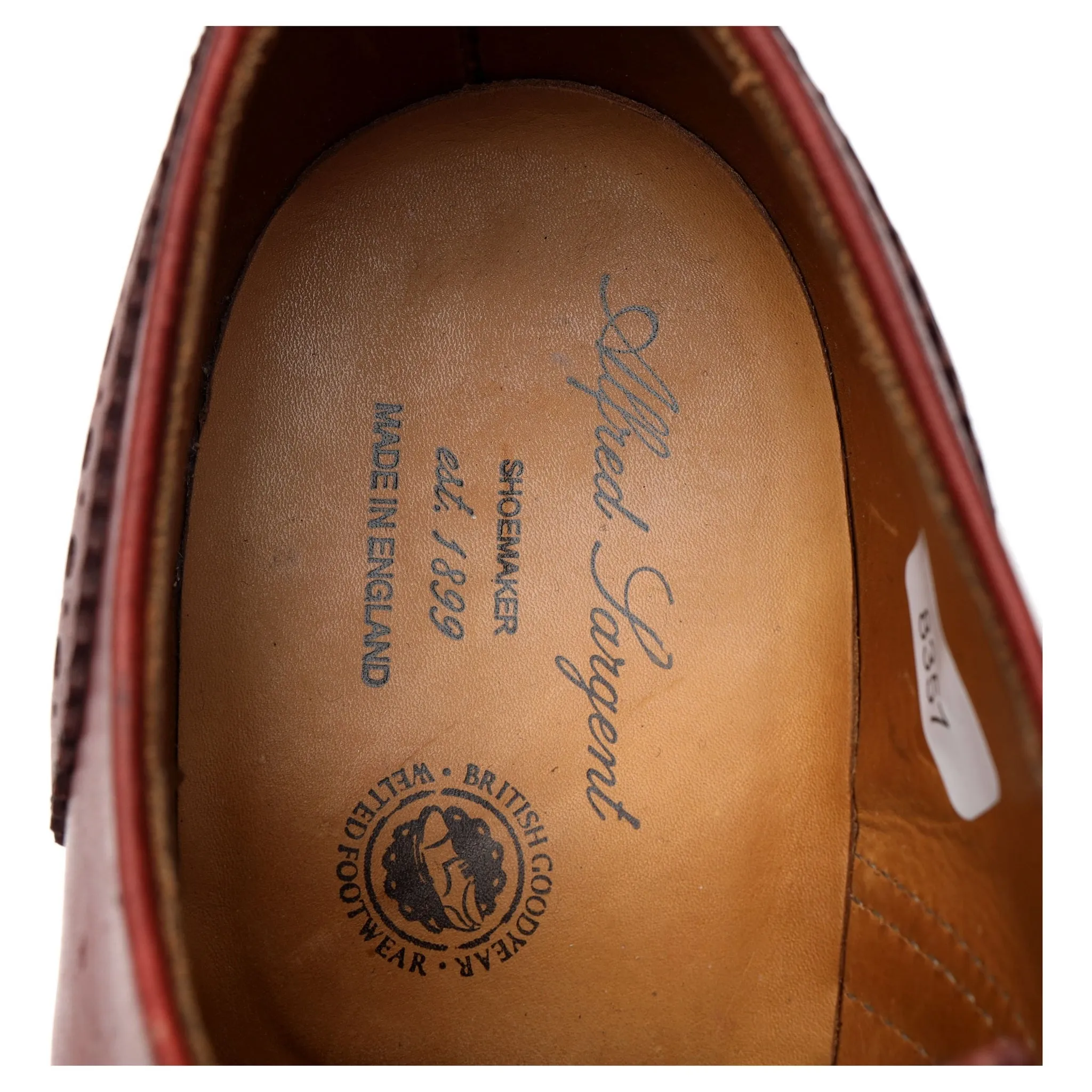 'Stirling' Brown Leather Derby Brogue UK 9