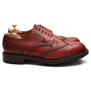 'Stirling' Brown Leather Derby Brogue UK 9