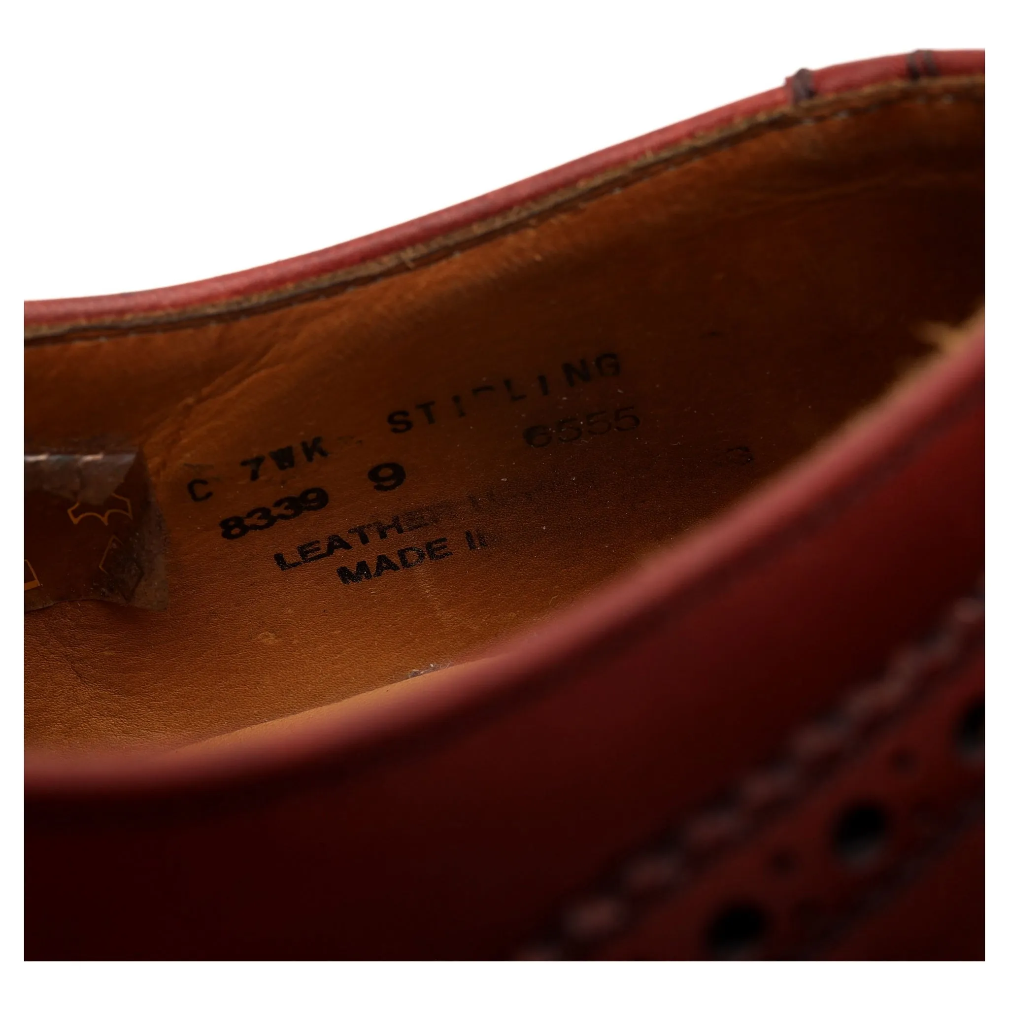 'Stirling' Brown Leather Derby Brogue UK 9