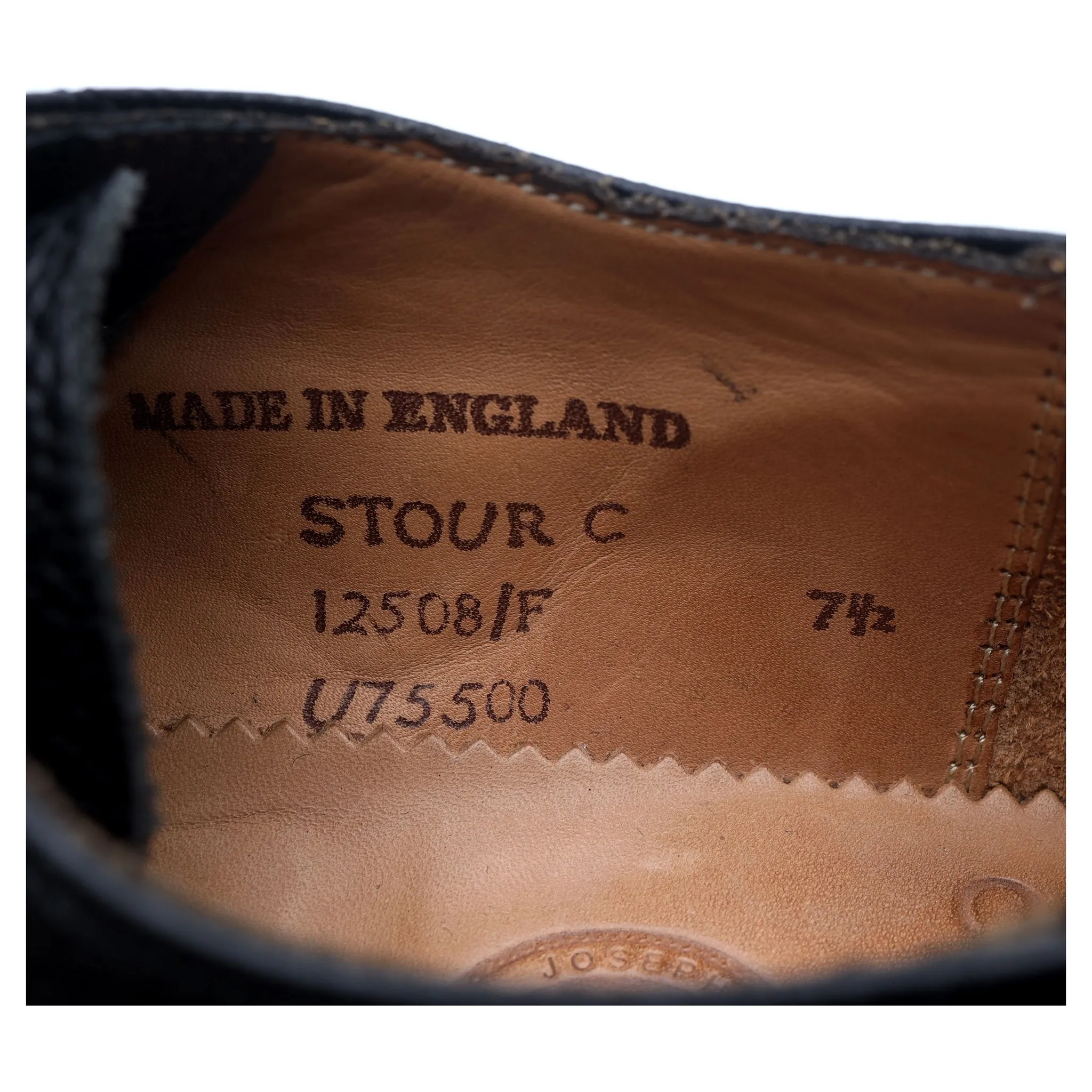 'Stour' Black Leather Veldtschoen Derby UK 7.5 F