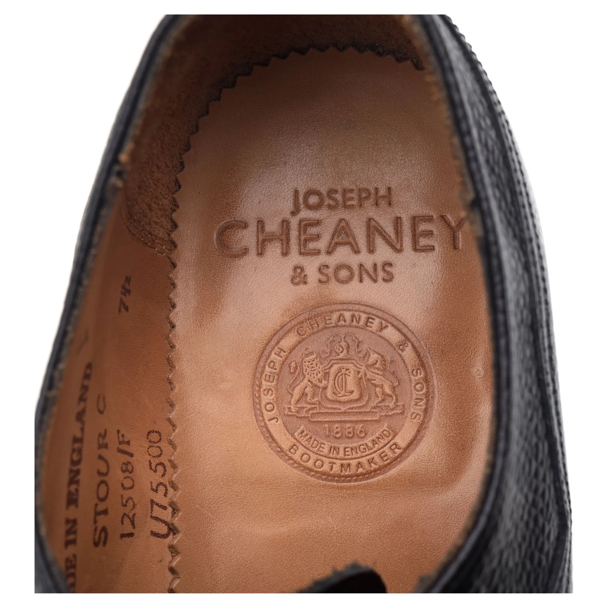 'Stour' Black Leather Veldtschoen Derby UK 7.5 F