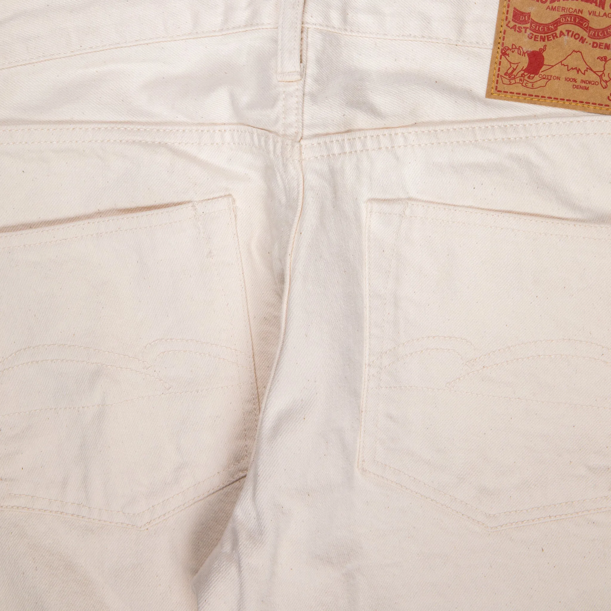 Studio d'Artisan Relax Tapered fit 13 Oz Ivory denim
