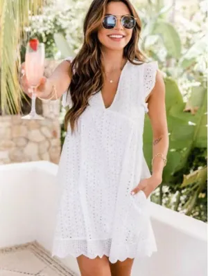 Stunncal Lace V-Neck Dress Comes With Safety Shorts (6 colors)