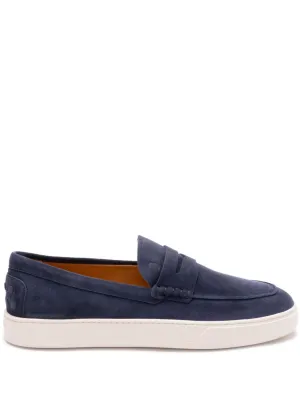 Suede leather loafers