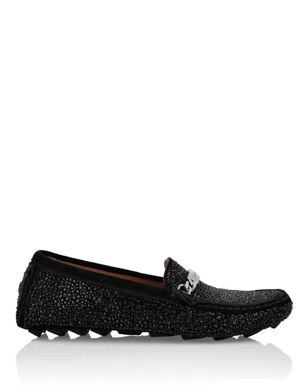Suede Strass Moccasin